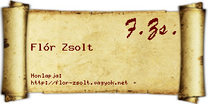 Flór Zsolt névjegykártya